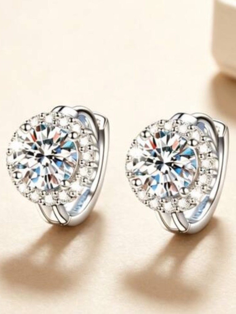 925 Sterling Silver Cubic Zirconia Hoops